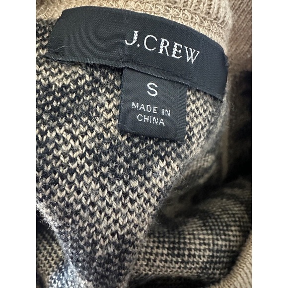 J. Crew Boyfriend Crewneck Sweater Leopard Print Re-Imagined Wool AK037 Small - Picture 10 of 14